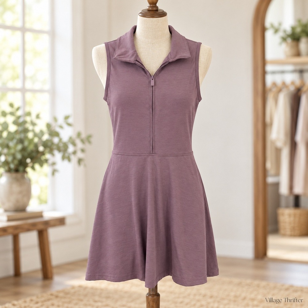 Travis Mathew Active Dress Women Small Purple Half Zip Sleeveless Golf Tennis